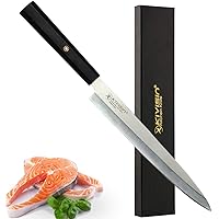 Sashimi Sushi Knife 10 Inch - Razor Sharp Ply Steel Blade for Home Use - Long Sushi Chef Knife For Cutting Sushi…