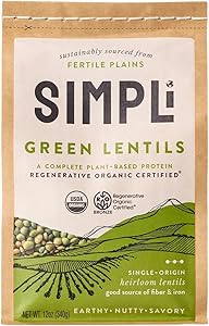 SIMPLI Organic Green Lentils, 12 OZ