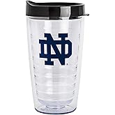 Notre Dame 16oz Flipside Dbl Wall Clear Tumbler