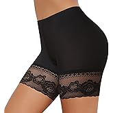 JOYSHAPER Slip Shorts for Under Dresses Thigh Bands Anti Chafing Lace Panties Underwear Women Base Layer