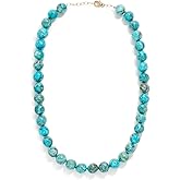 JIA JIA Women's 14k Jumbo Turquoise Sphere Necklace, Turquoise, Blue, One Size