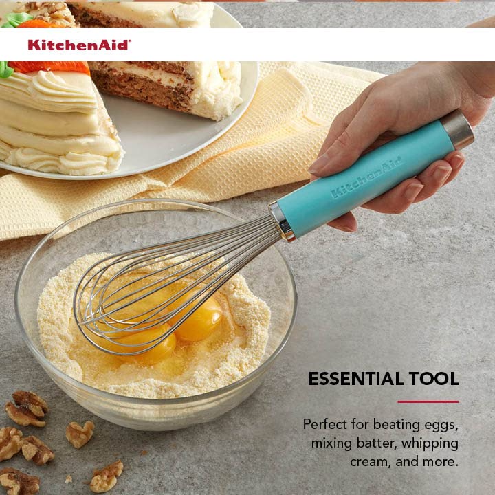 KitchenAid Gourmet Utility Whisk, 10.5-Inch, Matte Aqua Sky