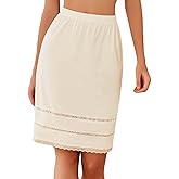 Avidlove Half Slips for Women Underskirt Dress Extender Lace Trim Knee Length Short Skirt