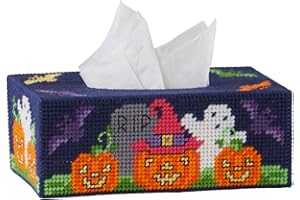 Herrschners Spooky Pals Tissue Box Plastic Canvas Kit