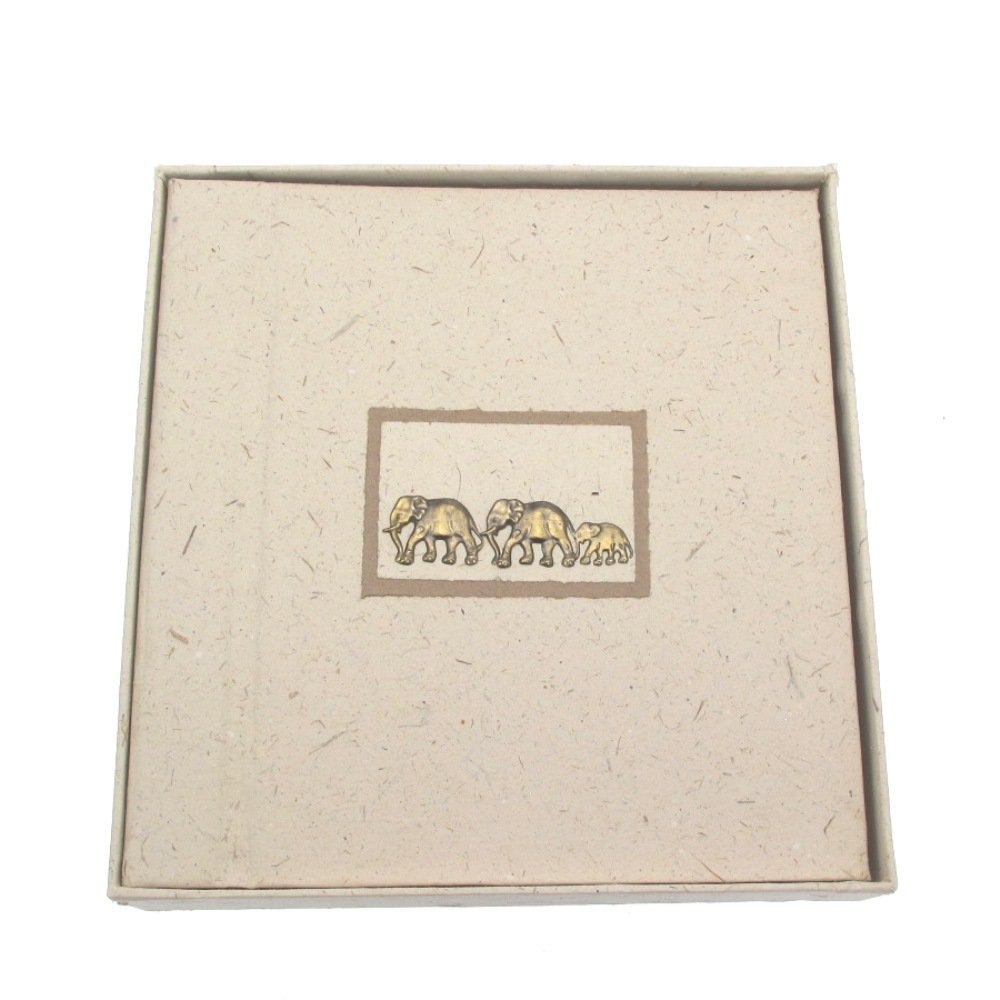 Elephant Dung Photo Album with Gift Box | Recycled Paper and Genuine Elephant Poo | Fair Trade and Handmade | Scrapbooking and Crafting Picture Album (Medium)