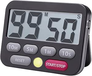 Temporizador de cocina digital cuenta atrás 10 minutos 5 minutos 1