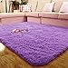 ACTCUT Super Soft Indoor Modern Shag Area Rugs Fluffy Beding Room Shaggy Carpets Dining Living Room Nursery Rug 2.5 x 5 Feet, Purple