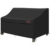 RICHIE Waterproof Patio Sofa Cover 2-Seater - Outdoor Furniture Covers for Loveseat/Couch with Air Vents & Handles, 52"W*30"D*31"H, Black