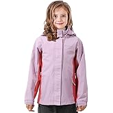 YINGJIELIDE Boys Girls Rain Jacket,Kids Lightweight Waterproof Hooded Raincoats Windbreakers,Outdoor Hiking Coat