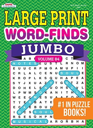 Jumbo Large Print Word-Finds Puzzle Book-Word Search Volume 84 Paperback – December 1, 2020