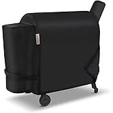 Pellet Grill Cover for Traeger Pro 34/780 Series,600D Heavy Duty Rip-Proof Material Smoker Cover,Waterproof UV and Fade Resistant Grill Cover with Straps & Zippers for Traeger Texas 34,Z Grills 700