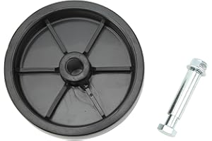 Akozon 6 Inch Trailer Jack Wheel, 1200LB Load Capacity, Black, Universal for Trailer, RV, Marine