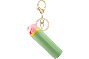 ERTUNA Mini Trendy Bottle Keychain Accessories Compatible with Owala Water Cute Tumbler Cup Chapstick Lip Balm Holder Charms