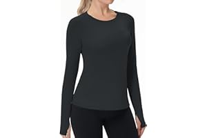 isnowood Women's Sun Protection Long Sleeve Shirts, UPF 50+ UV Rash Guard Swim Clothing, Workout Hiking Running Athletic Tops