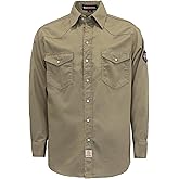 BOCOMAL FR Shirts 6.25oz Lightweight Welding Shirts Flame Resistant Men's Fire Retardant Shirt