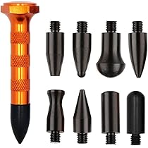 Kit De Débosselage Sans Peinture - 8 Embouts Pour Tige De Réparation - Acier Inoxydable - Pour Carrosserie Automobile