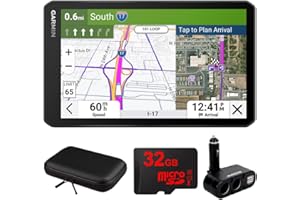 Garmin 010-02924-00 dezl OTR720 7" GPS Truck Navigator, Custom Truck Routing, Satellite Imagery | Official USA Partner Model | Bundle with Hard EVA Case, 32GB MicroSD Card, Deco Gear Dual Car Socket