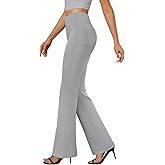 DLOODA Womens Bootcut Dress Pants Business Casual Work Pants with Pockets High Waist Stretchy Trousers Pull On Office Slacks