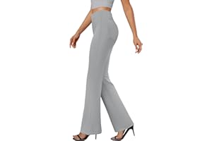 DLOODA Womens Bootcut Dress Pants Business Casual Work Pants with Pockets High Waist Stretchy Trousers Pull On Office Slacks