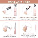 URAQT Professional Manicure Set 7 pcs Nail Clippers Eyebrow Grooming Kit view 4