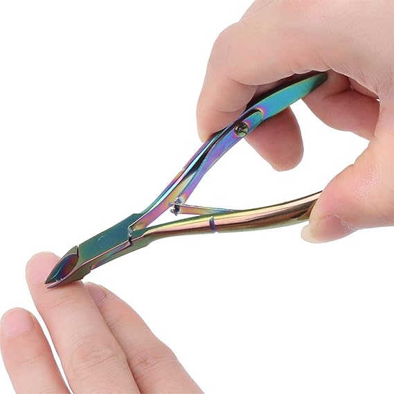 Cuticle Cutters, Coloful Stainless Steel Cutter Cutter Durable Nail Art Pedicure Tool for Nail