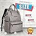 Baby Diaper Bag Backpack Organizer - Multi-Function Designer - Wide Open Tote Bag for Mom Dad Boys & Girls - Insulated Pocket for Bottle Storage - Changing Pad - Waterproof - Gray