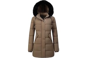 GOLDLADY Women's Warm Winter Coat Waterproof Long Puffer Jacket Thickened Down Jacket
