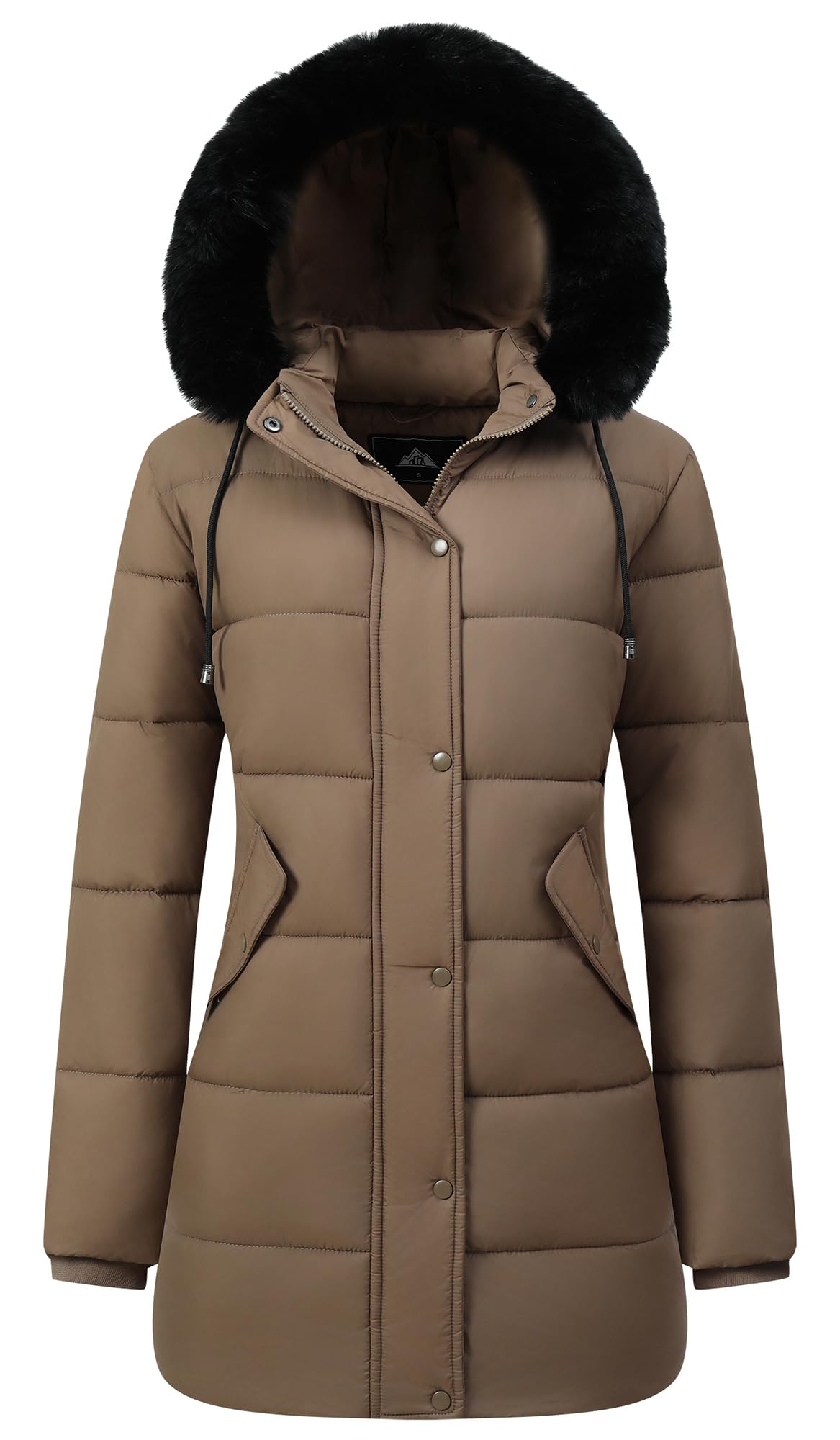 GOLDLADIES Women's Winter Coat Long Waterproof Parka - Warm Snow Jacket for Women,Windproof Insulated Winter Jacket for Cold Weather Image