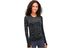 BLACK STALLION DESIGNS Women's Signature Performance Long Sleeve Tech Top-Moisture-Wicking Slim Fit Horse Riding Show Shirt