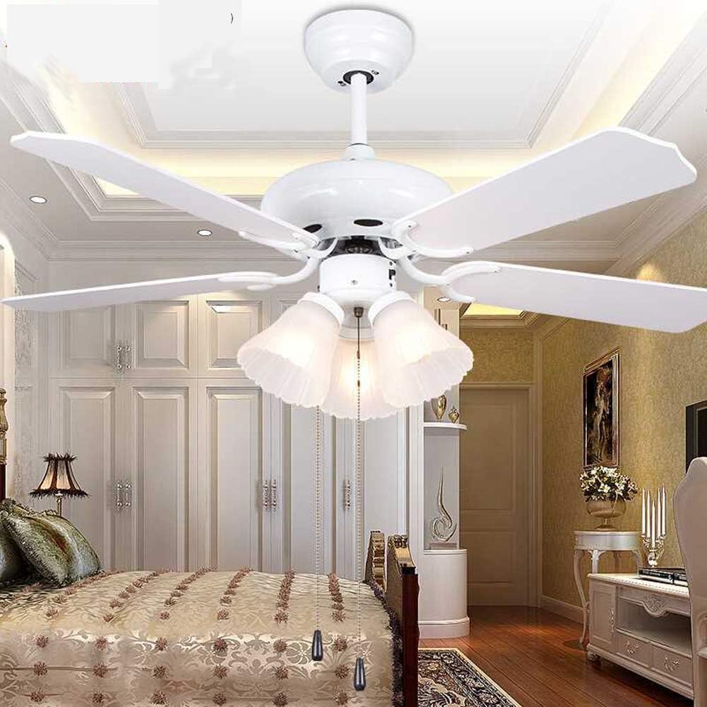 Amazon Com Yzpfsd 5 Blades Ceiling Fans Lights Remote Control Reversible Flush Mount Fan Light Led Silent Energy Saving Fan Ceiling Chandelier Lighting 42 Inch Remote Dimming Size 47 Home Kitchen