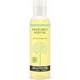 Plantlife Fresh Mint Body Oil, Hydrating, Non-Greasy, Fast-Absorbing, 4 oz | Doubles as massage oil, moisturizing, lightweight, for dry skin, all skin types, locks in moisture, soft smooth skin