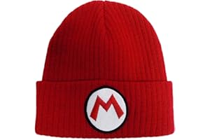 Bioworld Nintendo Super Mario Brothers Mario Red Logo Beanie Hat Toque