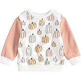Toddler Baby Halloween Outfit Boy Girl Pumpkin Sweatshirt Oversized Pullover Sweater Cute Fall Clothes