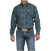 Cinch Men's Long Sleeve Western Buttondown Shirt - Blue Paisley