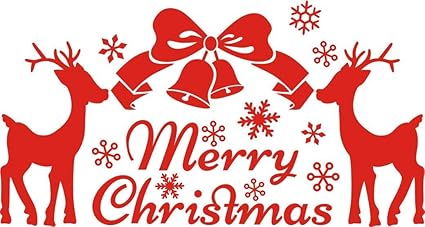 Buon Natale 105.Pin Adesivo Con Fiocchi Di Neve Di Buon Natale Sorok Caffetterie In Vetro Vetrina Pubblicata Hotel Decorato Poster Da Parete Griglie Per Finestre Ling Dang 4 50 105 Cm Amazon It Fai Da Te