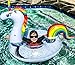Unicorn Pool Floats for Kids - Glitter Filled - Ride ON Inflatable Unicorn Float for Pool Lake River RAFT - Giant Unicorn Gift for Summertime Pool Party - Inner Tube Float