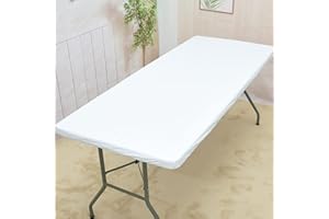 Vinyl Fitted Tablecloth with Flannel Backing 4 ft Rectangle Waterproof Oil-Proof PVC Table Cloth Stain-Resistant Wipeable Ela