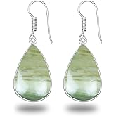 Kirit Gems Pear Shape Earrings Set for Women Crystal Drop & Dangle Earrings, Assorted Natural Gemstones - Handcrafted