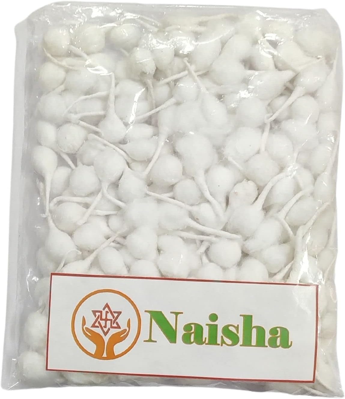 Oil Lamps & Accessories - Naisha Hand Rolled Organic Cotton Puja Wicks Religous Long Jyot Bati Akhand Pooja Lamps Diya Batti 500 Pc. for Diwali Deepawali | Ideal for Brass Kuber Clay Diya for Home Mandir Temple | Twisted Wicks