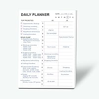 Tiankool To Do List Notepad - Daily To Do List with Priorities, Hourly Scheduler and Notes - Daily Planner Notepad for Work,