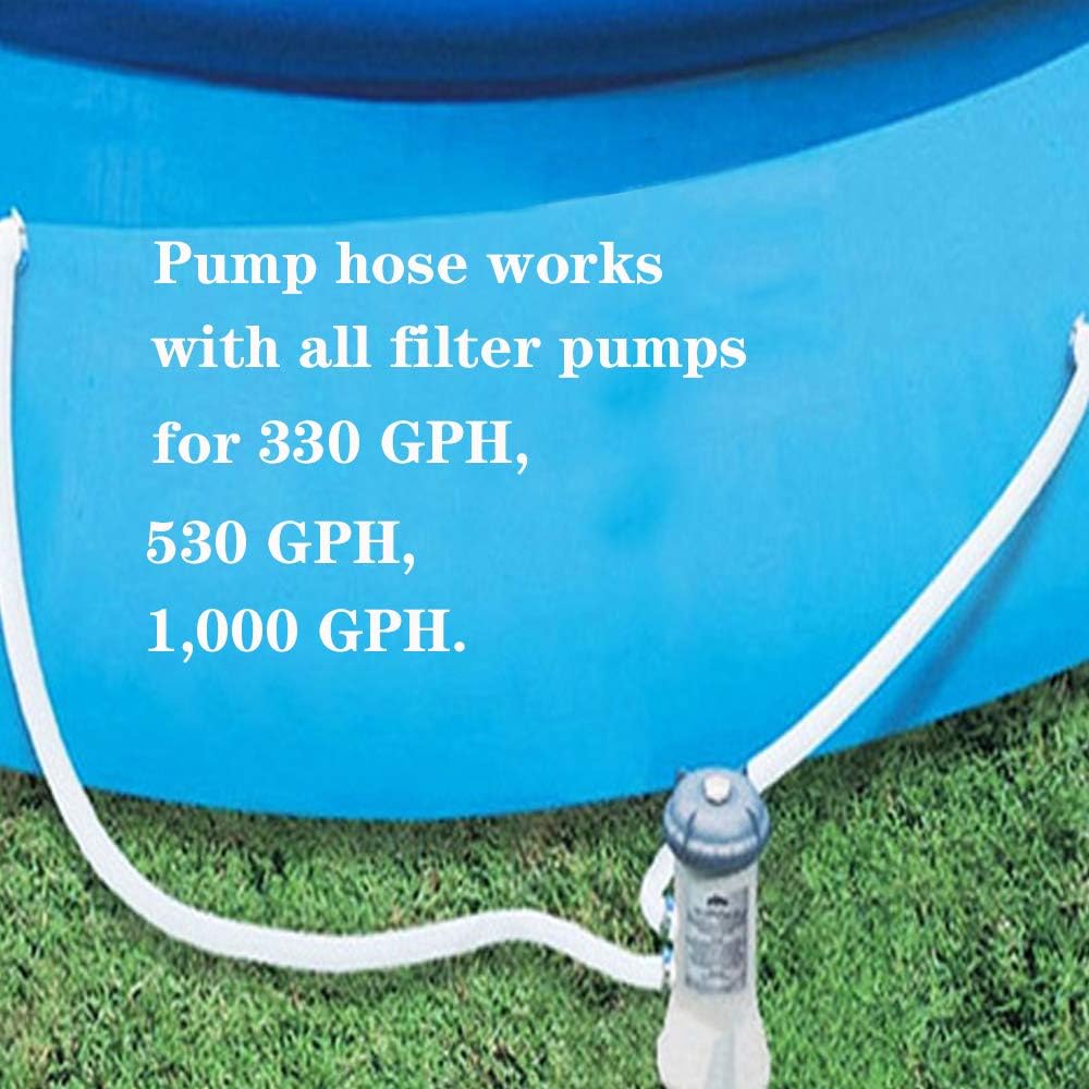 Taixinpower Swimming Pool Hose Replacement Hose for Above Ground Pools Accessory Pool Pump Replacement Hose 59x1.25 inch Easy to Install,Pool Filter Replacement Hose (2 hoses - Image 3
