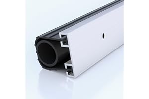 Ginchain U+O Ring Garage Door Seals, Universal Garage Door Bottom Seals Rubber with Pre-drilled Aluminum Track Retainer Kit(16.5ft)