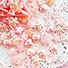 160 pcs Assorted Pearlized Flat Back Cabochon 6mm to 18mm Pink Heart Star *Ship with Samples from GreatDeal68*