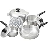 IMUSA USA Heavy Duty 8-Piece Cast Aluminum Cajun Cookware Set, Silver | Cookware set, heavy duty, Ideal for Most Kitchen Tasks, Great for Home Cooks