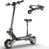 NANROBOT D6+ Lightning H1 Electric Scooter Adults 3000W Dual Motors 45 MPH Top Speed 75/40/18 Miles Long Range Fast Electric Scooter 10" Off-Road Tires E Scooter Foldable Commuter Sport Scooters