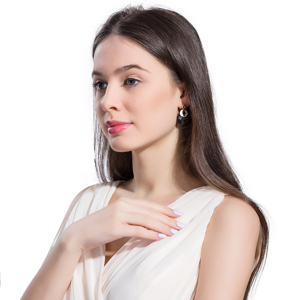 yellow chimes fancy party wear drop earrings for women (blue) (ycfjer-045rnd-bl)