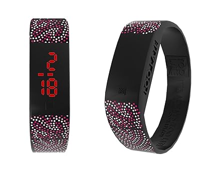 Unisex Erwachsene-Armbanduhr Too 2 Late Digital – analoge Anzeige – Digitales Armband Silikon Mehrfarbig und LED-Zifferblatt