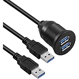 Cable de Montaje Empotrado de Bolongking, 1 m, USB 3.0 Dual, para Panel, para Coche, Barco y Motocicleta