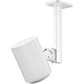 Chunxiao Speaker Mount for Sonos Era 100 / Era 100 SL Ceiling Mount White &ndash; Tilt +15&deg;/-30&deg; &amp; Swivel &plusmn;90&deg; Adjustable Ceiling Mount Bracket for Sonos Era 100 Speaker Mounting for Better Sound
