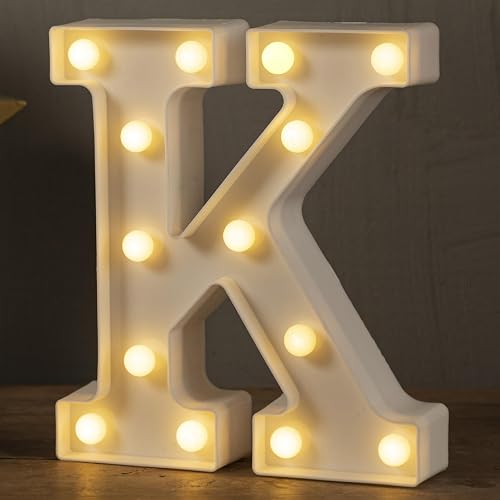 HXWEIYE Light Up Letters LED Marquee Letters Lights Sign 26 Alphabet ...